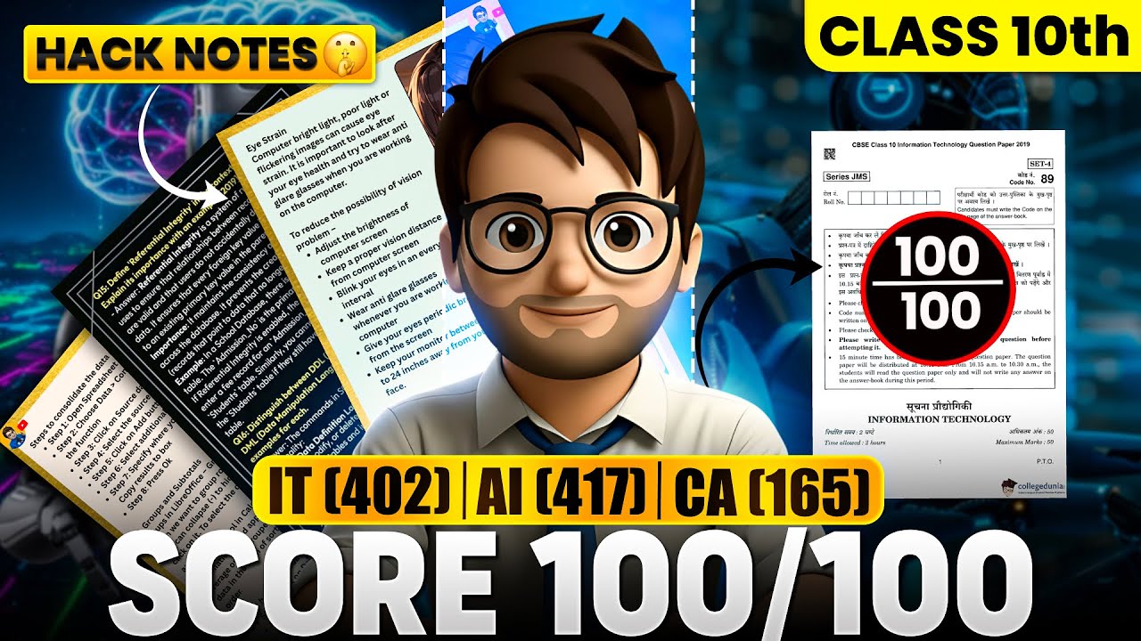 IT (402) / AI (417) / CA (165)- Master Plan to Score 100/100🔥 || class10th || Boards 2026