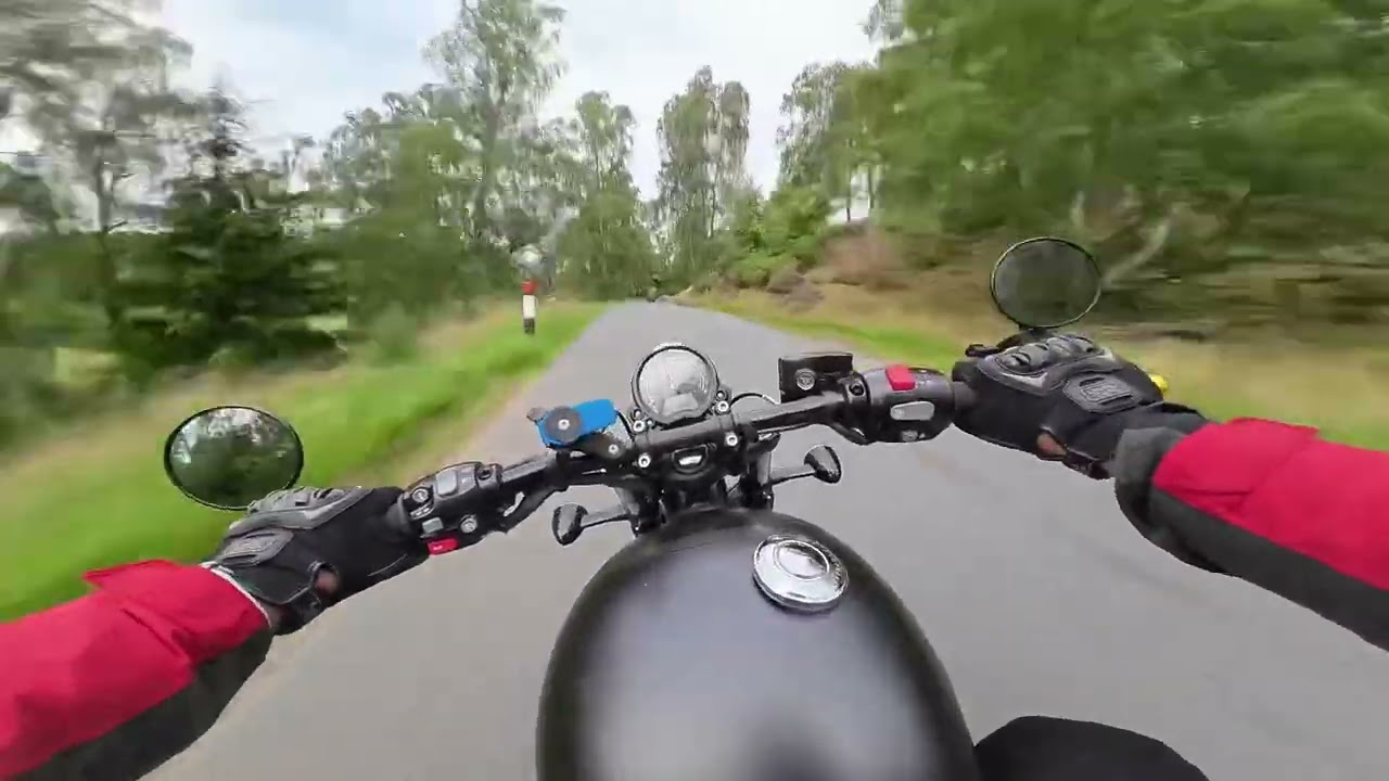 The BACK BACK road to Aviemore on a Triumph Bobber