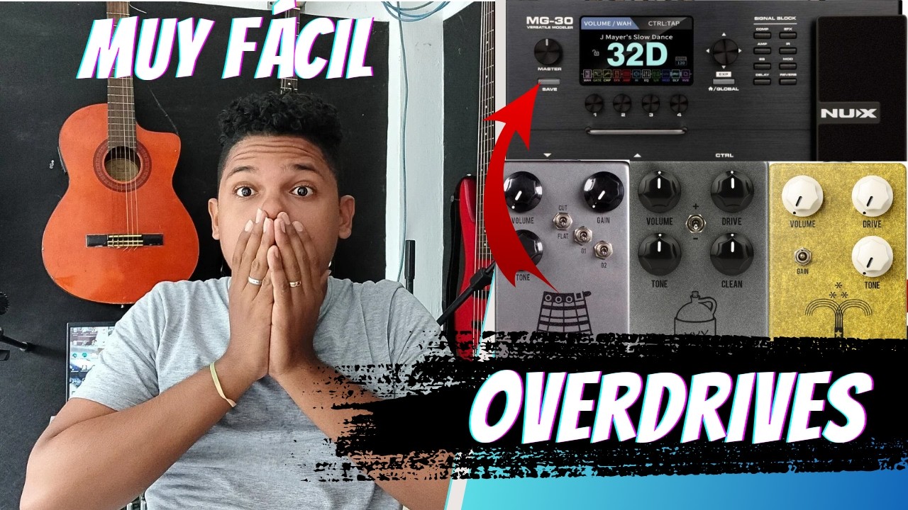 🔥 MIRA LOS MEJORES OVERDRIVES PARA WORSHIP NUX MG30 🔥 Como configurar Overdrives en la Nux MG30