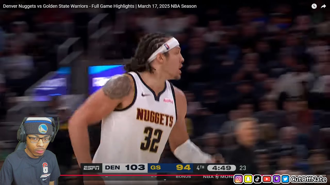WARRIORS FAN REACTS TO NUGGETS at WARRIORS | FULL GAME HIGHLIGHTS | March 17, 2025