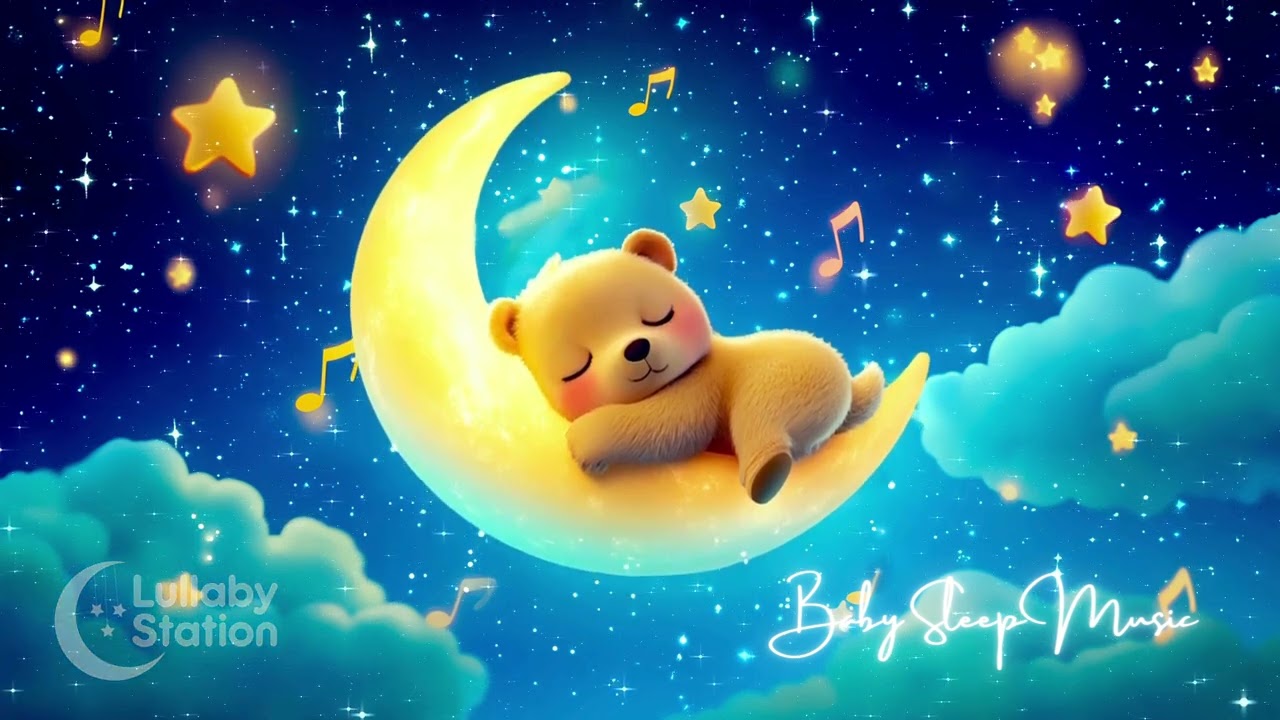 Soothing Baby Sleep Music 🌜 Mozart Brahms Lullaby 🎼 Deep Sleep Calming Music for Gentle Relief