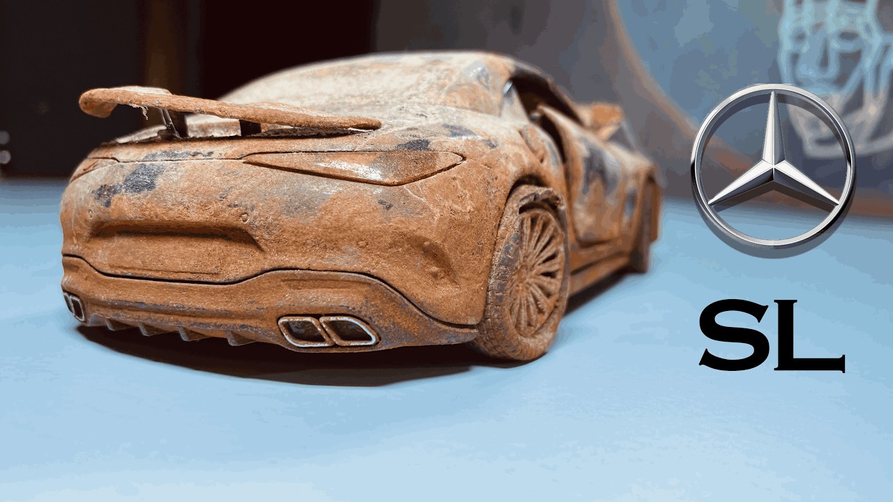 🔴 Abandoned & Rusty Mercedes-Benz SL – Full Diecast Restoration