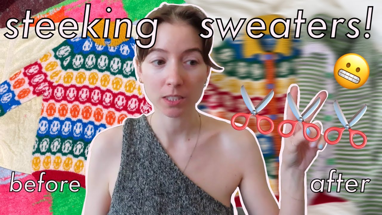 Cutting My Hand Knit Sweaters in Half and Turning Them into Cardigans *scary*