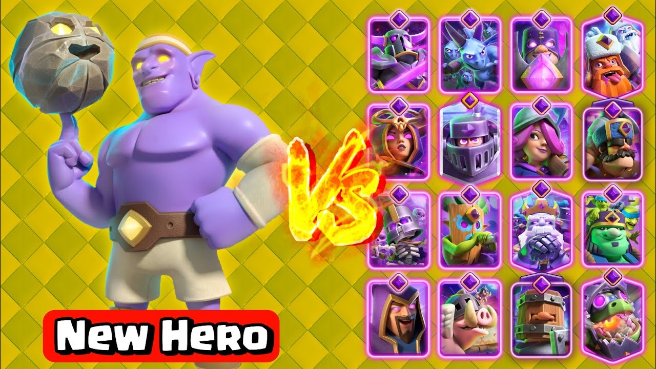 New Hero Bowler VS All Evolution Cards | Clash Royale
