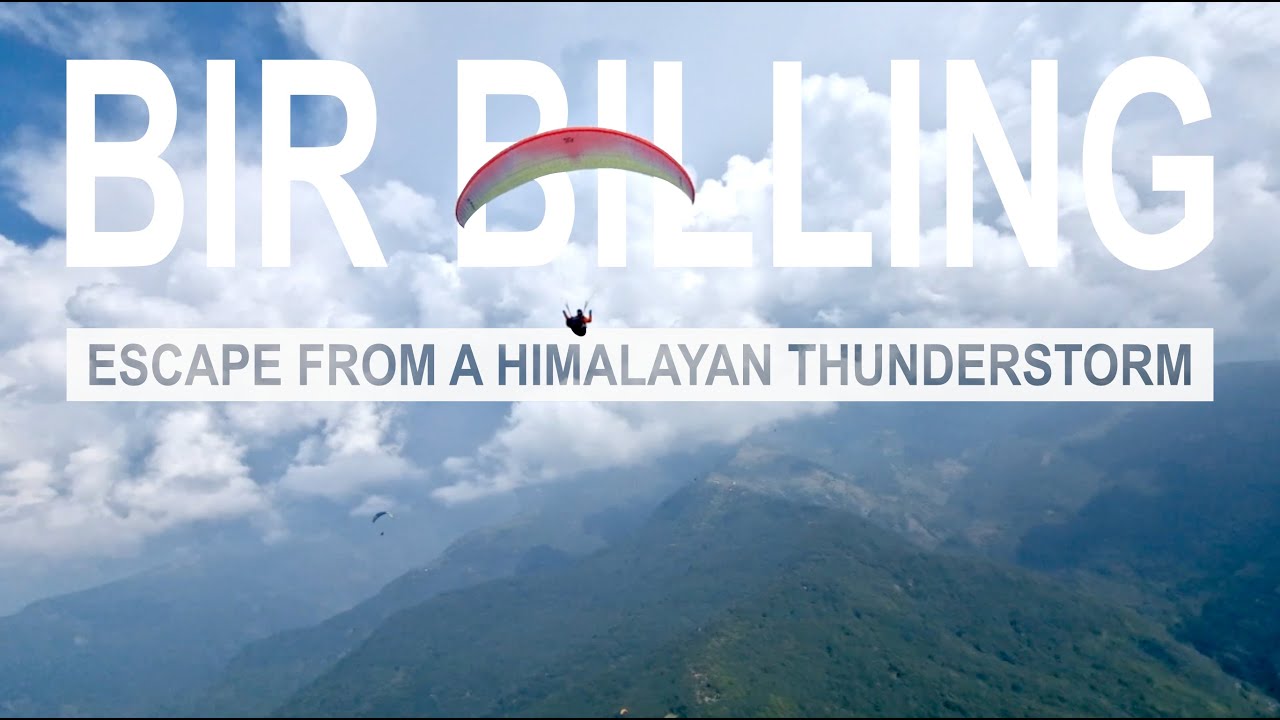 ESCAPE from a HIMALAYAN THUNDERSTORM on my PARAGLIDER