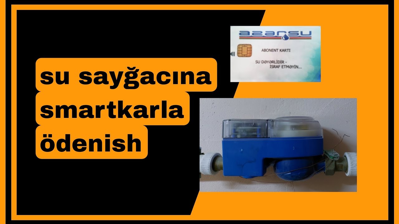 Su sayğacına smartkartla ödenish, #su #azersu #saygac