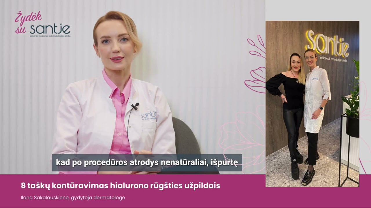8 ta&scaron;kų (veido zonų) kontūravimas hialurono rūg&scaron;ties užpildais