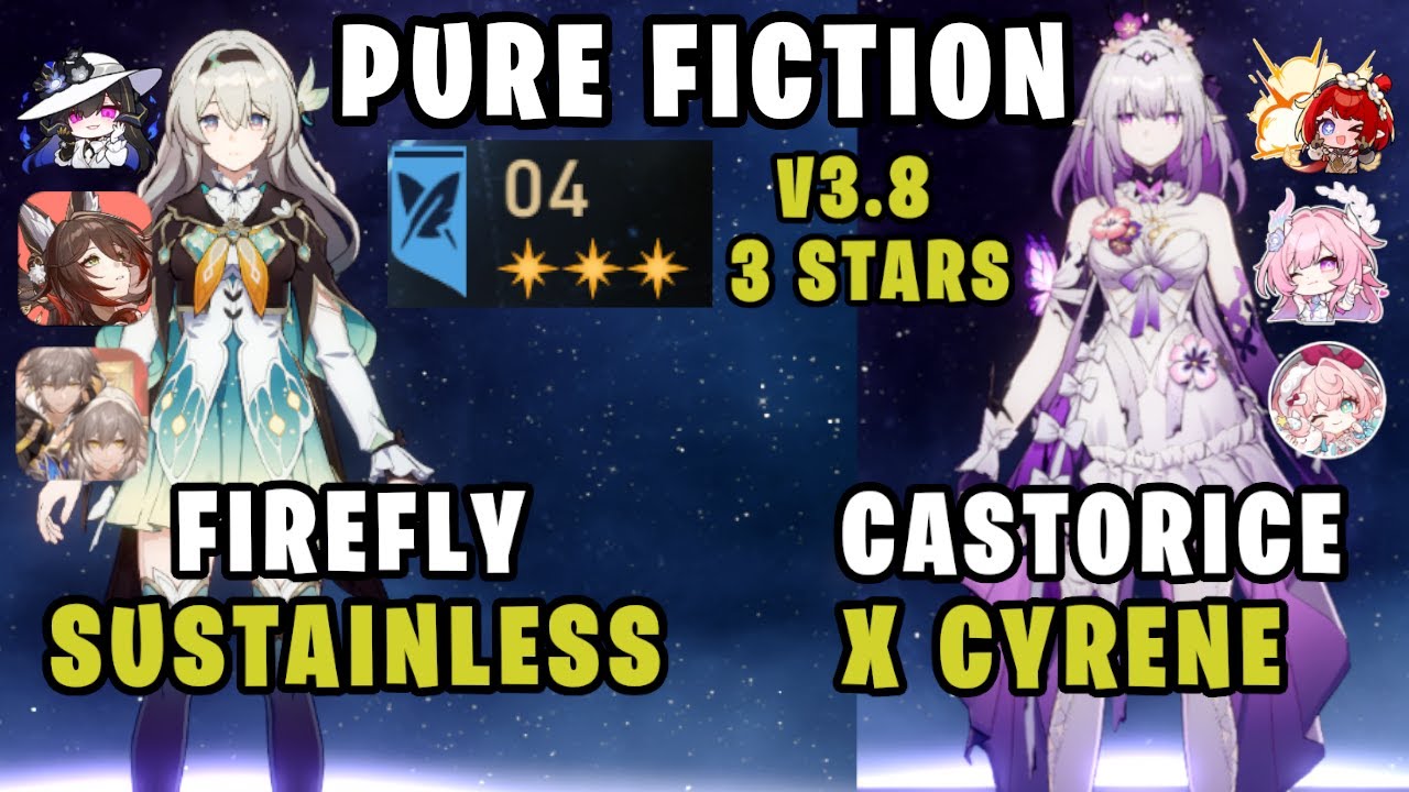 SUSTAINLESS Firefly Shreds Pure Fiction | Firefly & Castorice | Honkai: Star Rail 3.8