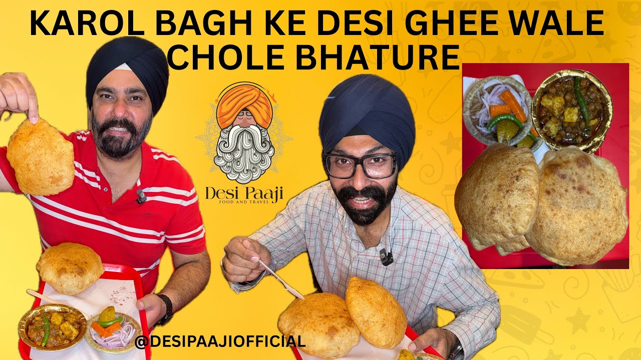 Karol Bagh Ke Desi Ghee Wale Chole Bhature 🤤🔥 | Om Bhature Wale | Pure Desi Swad! Delhi Street Food
