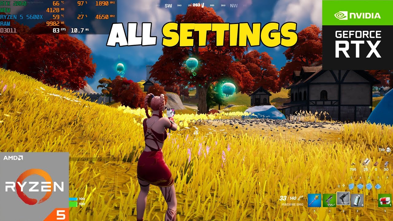 Fortnite : RTX 2060 + Ryzen 5 5600X | 1080p [All Settings]