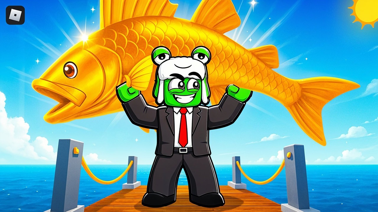 روبلوكس: اصطدت أغلى سمكة ذهبية! 🐟💰