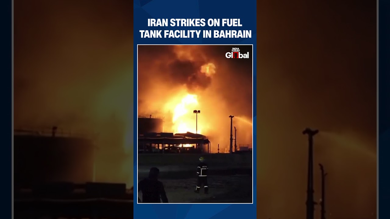 Iranian Forces Target The Fuel Tank Facility In Muharraq Area Of Bahrain