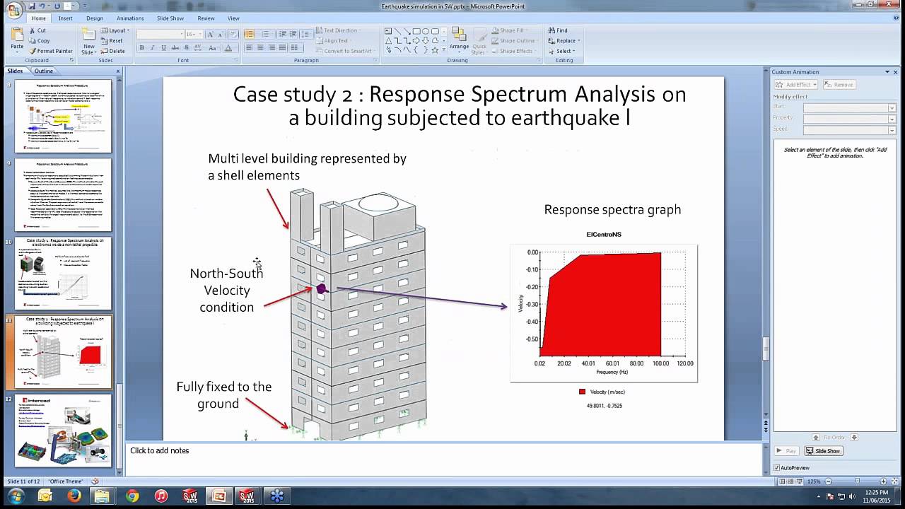 SolidWorks Simulation Earthquake Simulation