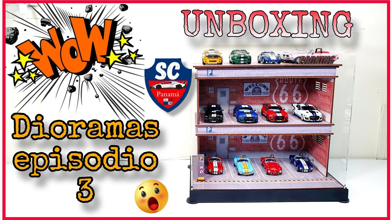 Súper Show Case Parking Garage Diorama Unboxing 1/64 #dioramas #diecast #collection #viral