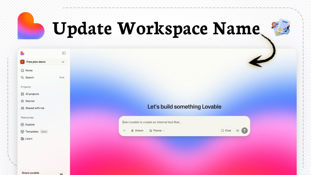 How to rename your Lovable AI workspace (Name Update)
