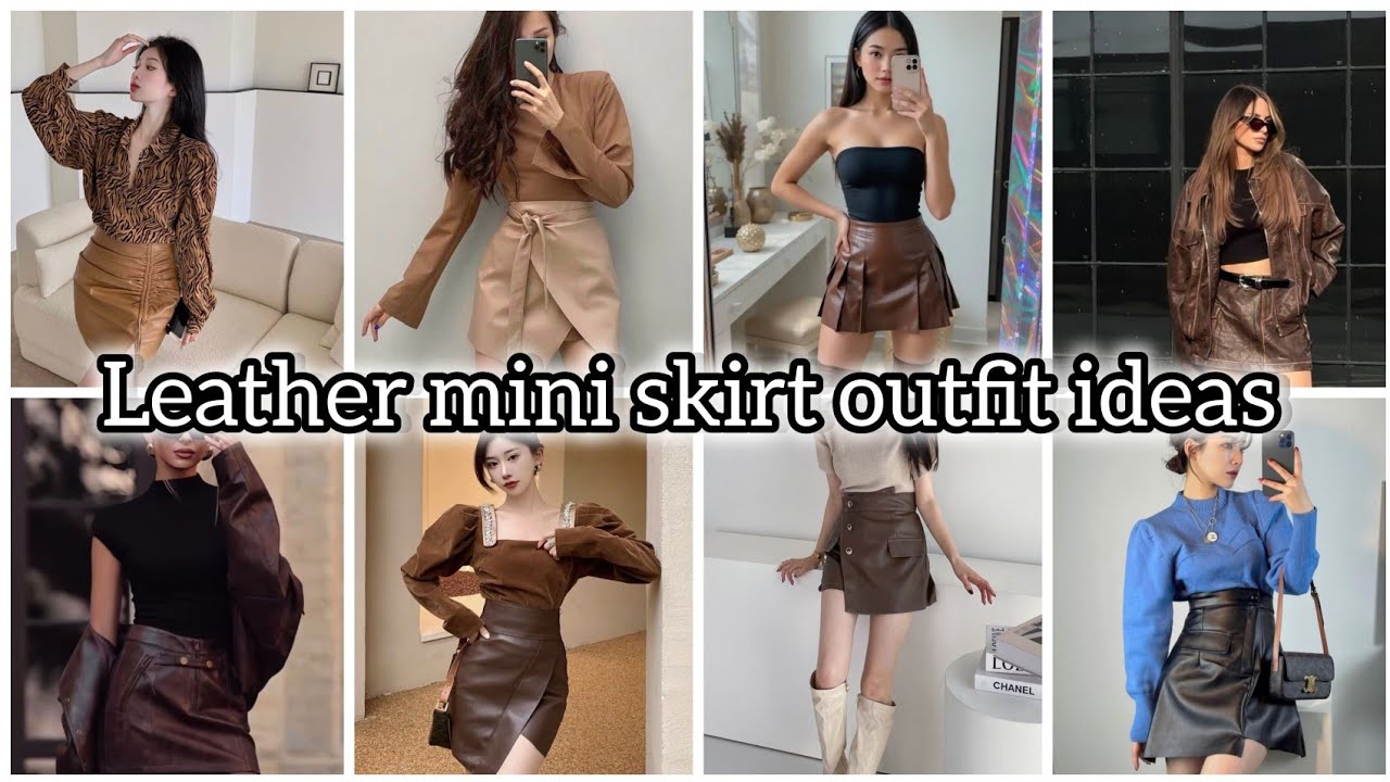 Leather mini skirt outfits // mini leather skirt / skirt outfit ideas for girls #leatherskirtoutfit 