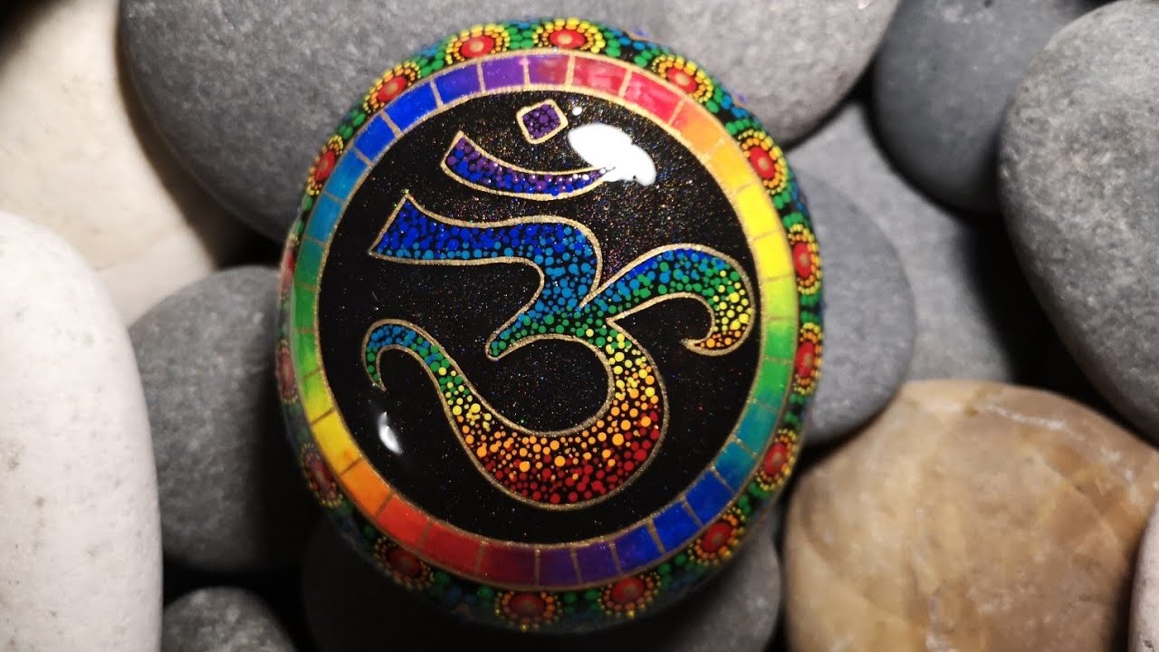 Colourful Om symbol