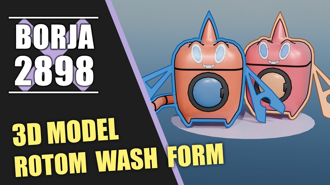 Pokémon • Rotom Wash Form & Shiny Version • 3D Model 