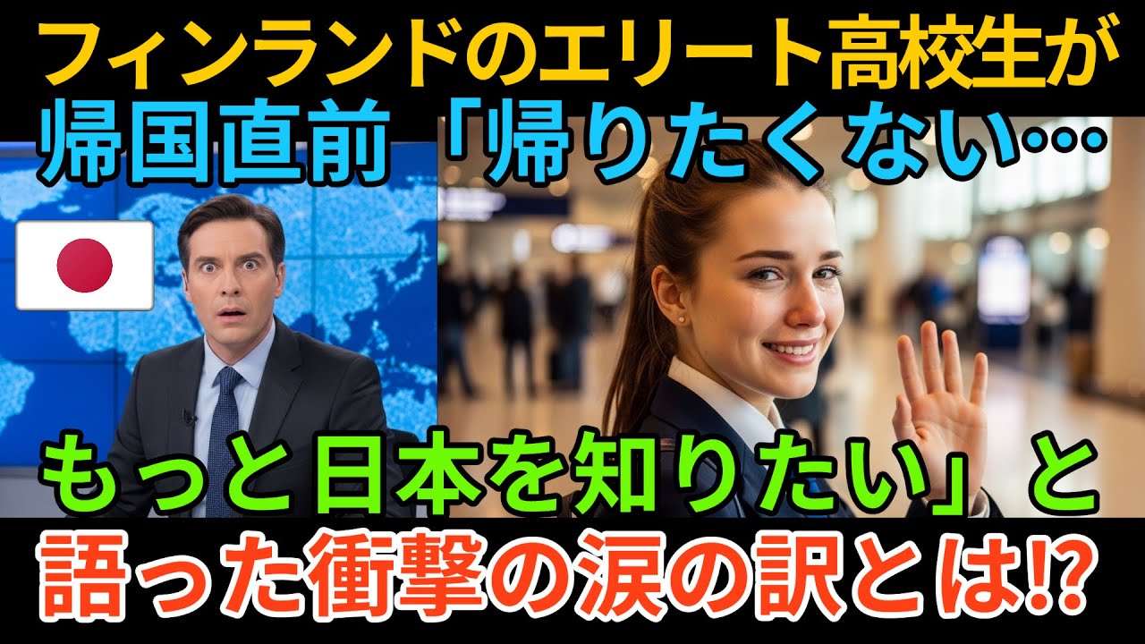 【海外の反応】「帰りたくない！」緊急着陸したフィンランドのエリート高校生が帰国直前の空港で涙が止まらない…彼らが深夜の日本で遭遇した“世界が驚くおもてなし”の真実とは？