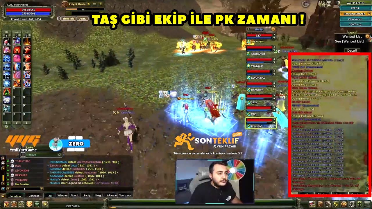 PoineMaia - (Zero) Serverinde @levo 'nun Ekibi ile Beraber PK Atıyor ! Knight Online