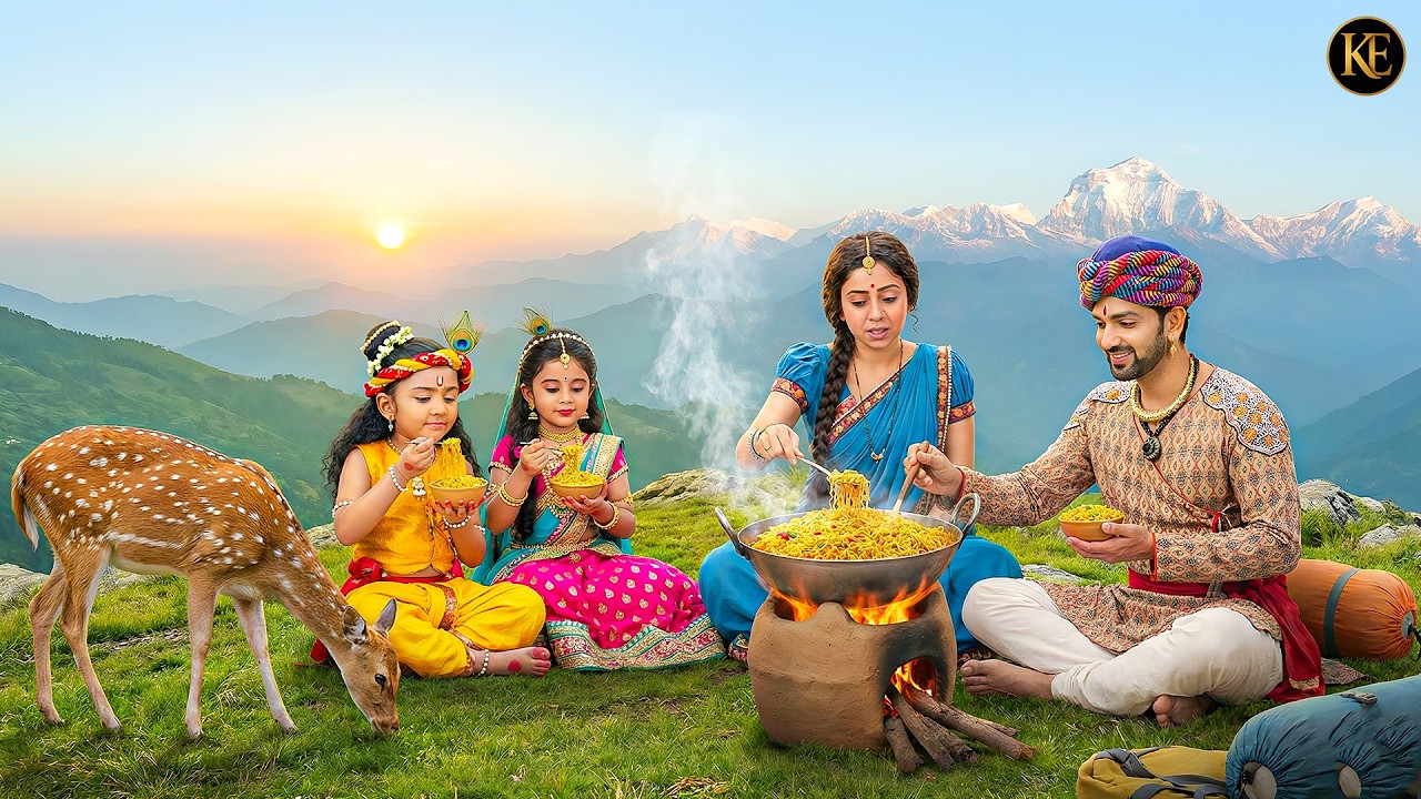 शोदा मैया का प्यार भरा नाश्ता: कान्हा-राधा के लिए मैगी | Yashomati Maiya Ke Nandlala | Krishan leela