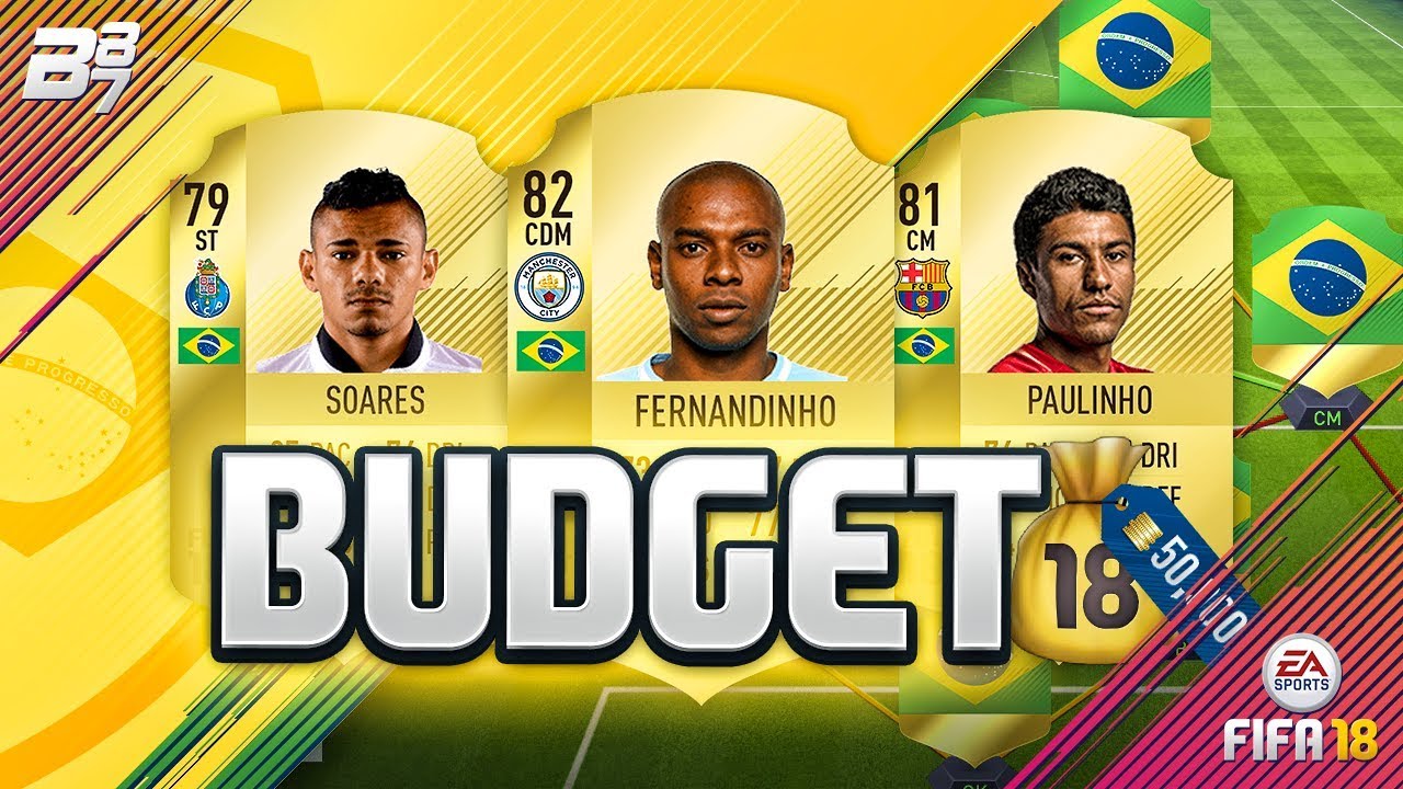 50K BUDGET BRAZIL SQUAD BUILDER! | FIFA 18 ULTIMATE TEAM