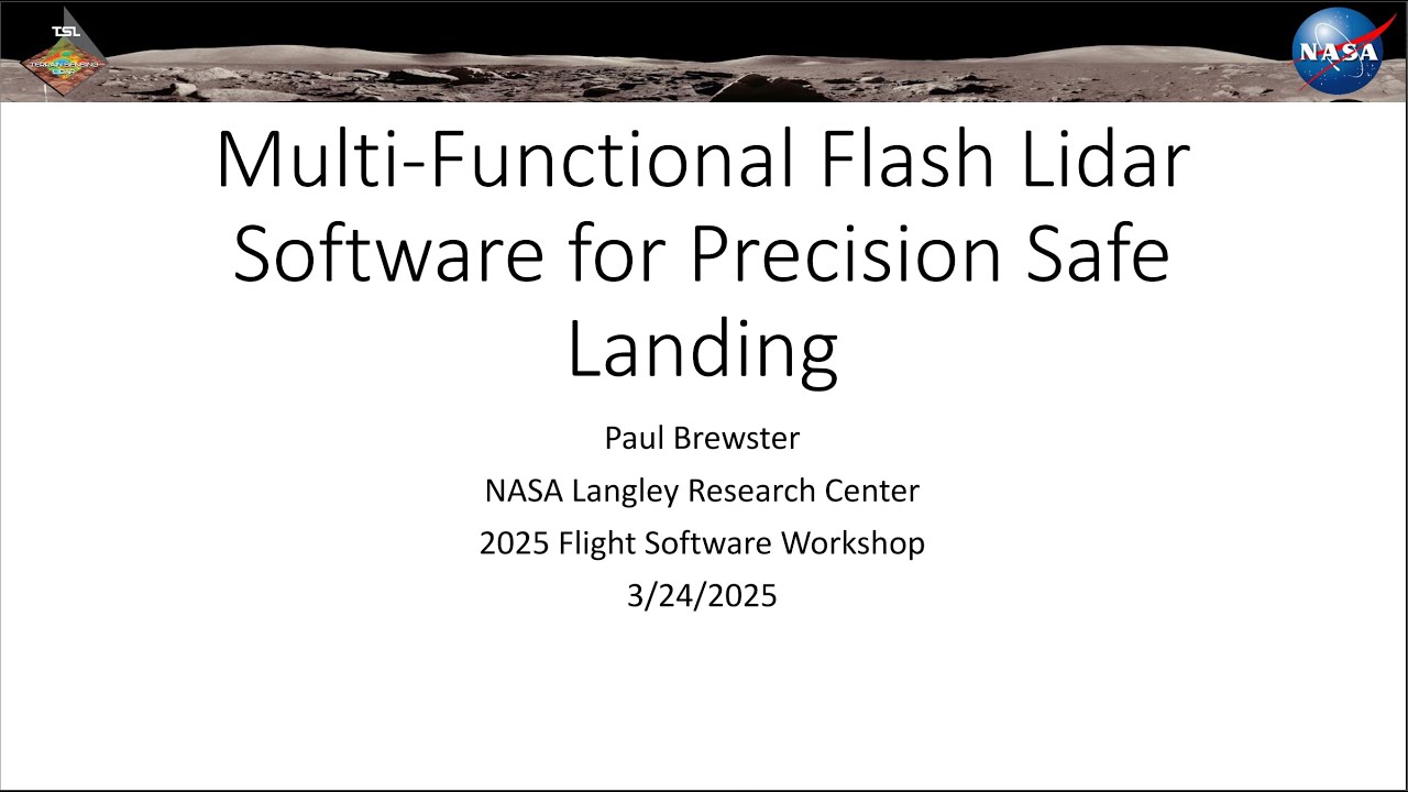 Multi-Functional Flash Lidar Software for Precision Safe Landing