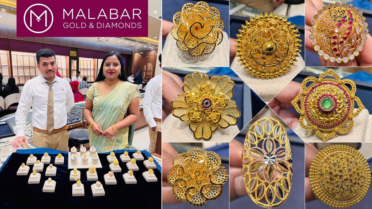 Beautiful 22KT gold rings from Malabar😍 | Never seen before cocktail / Party wear Rings ✨