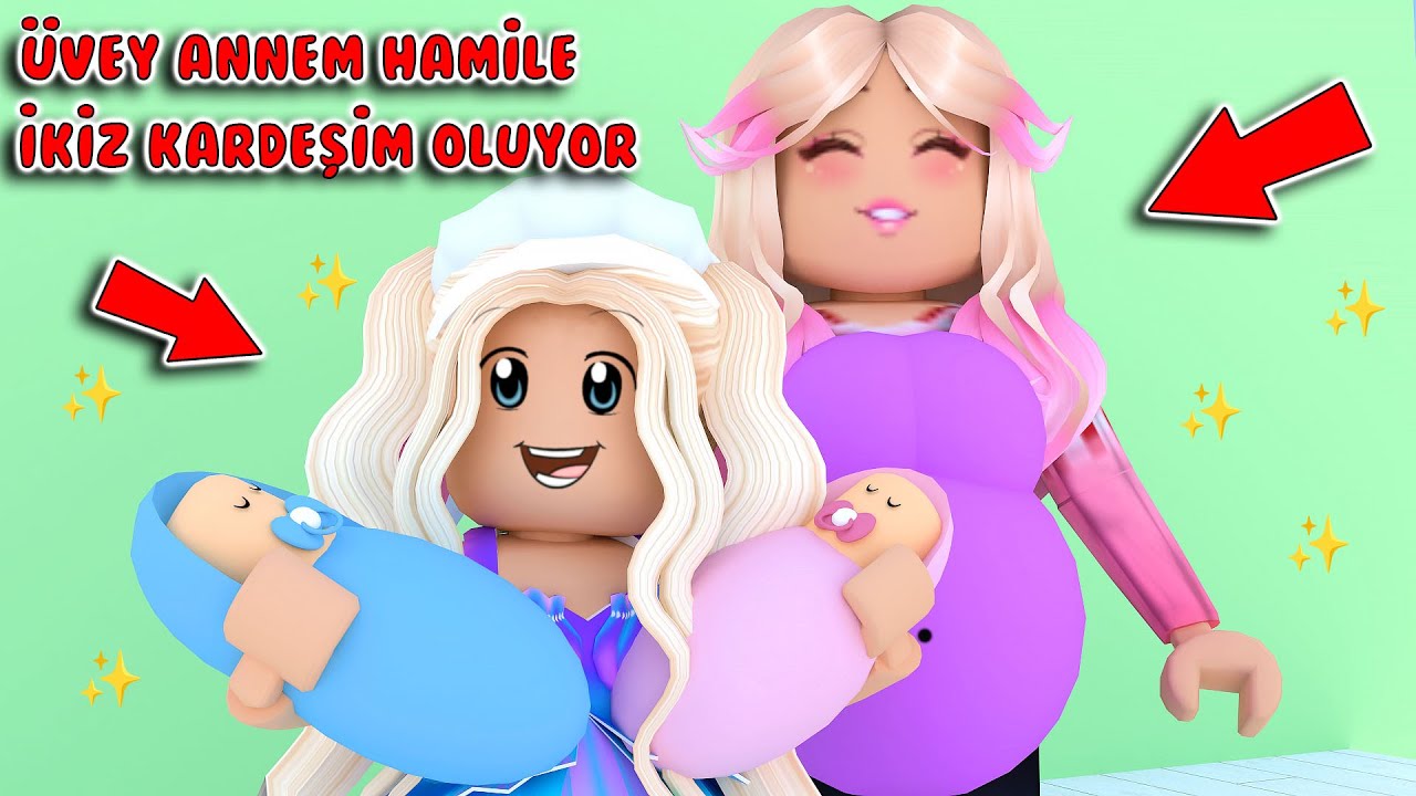 👨‍👩‍👧 ÜVEY ANNEM HAMİLE İKİZ KARDEŞİM OLUYOR ! 👶🏼🤰🏼 | ROBLOX BROOKHAVEN KOMİK HİKAYE ! 🍓