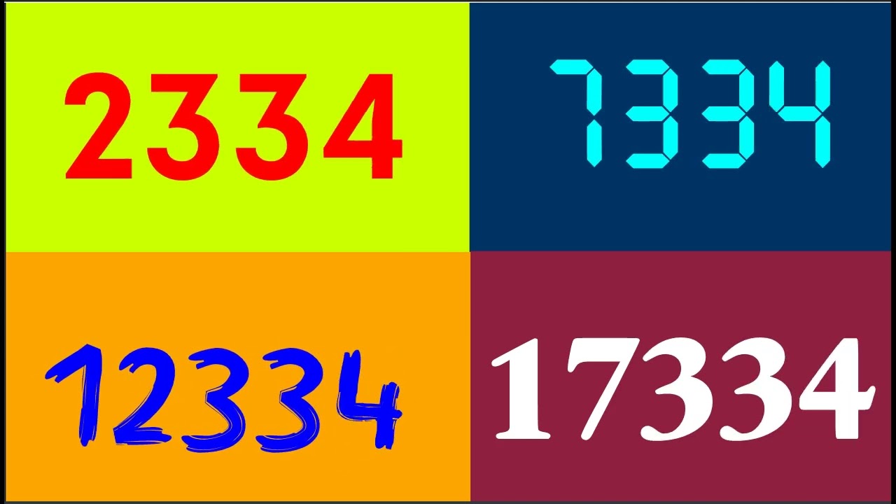 Quad Vision Numbers 1 to 20000 HD