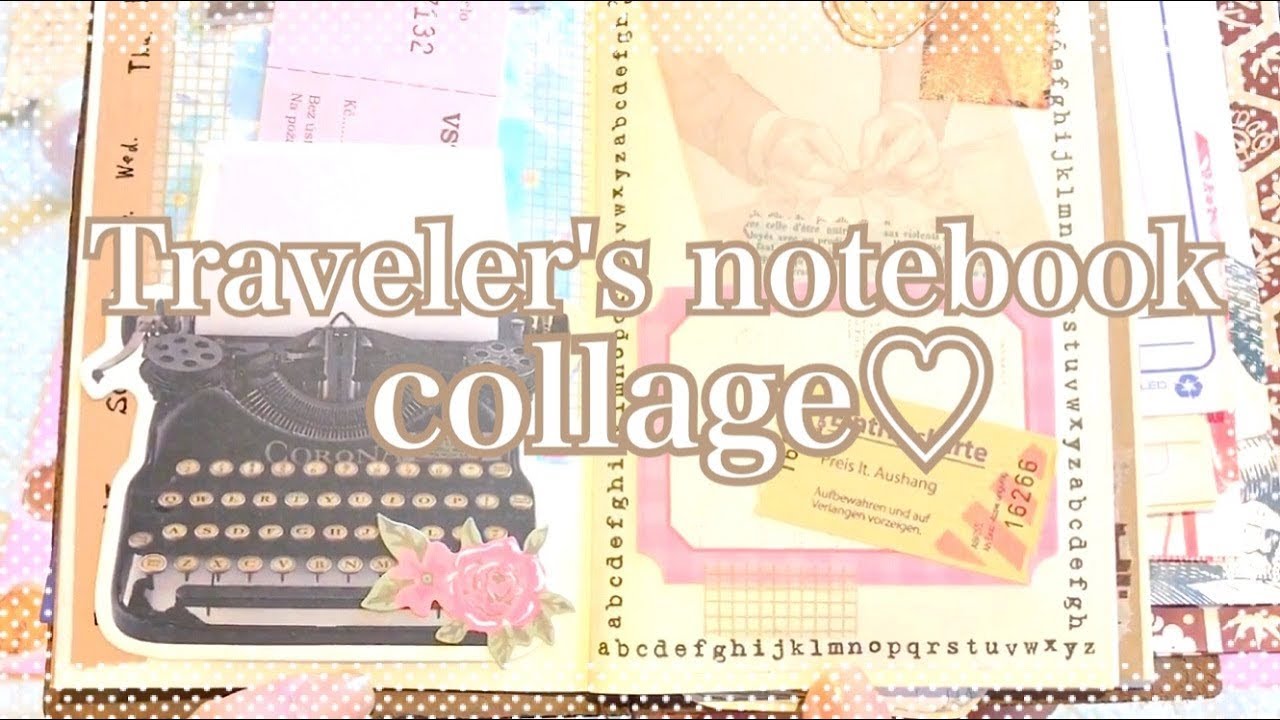 トラベラーズノートにコラージュ♡