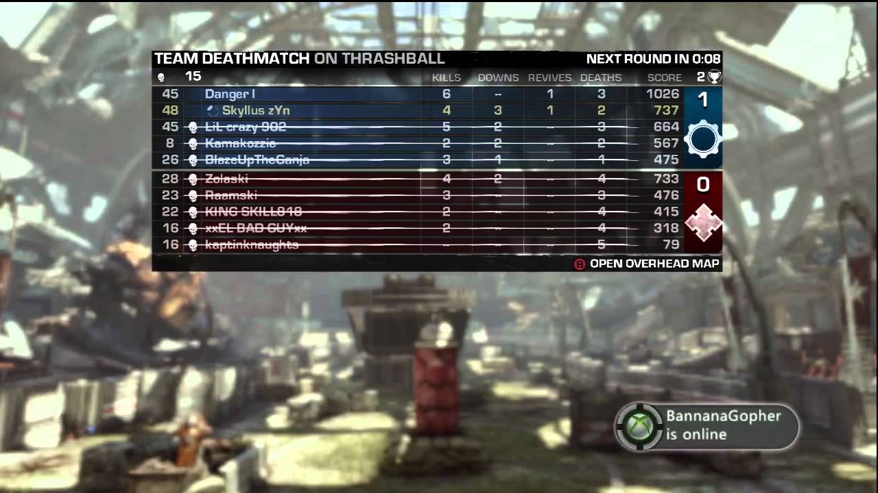 Gears of War 3 Beta - Thrashball Team Deathmatch [Skyllus PoV]