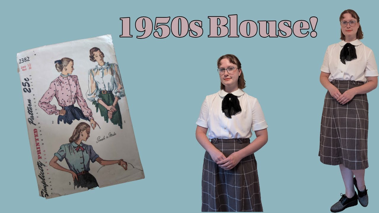 Sewing Up a 1950s Blouse With Vintage Simplicity 2382!
