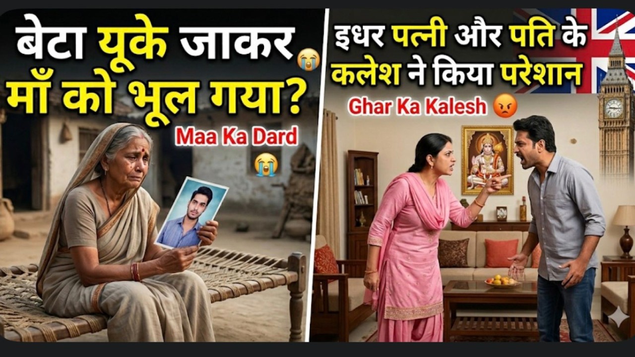 बेटा यूके जाकर माँ को भूल गया इधर पत्नी और पति के कलेश ने किया परेशान 