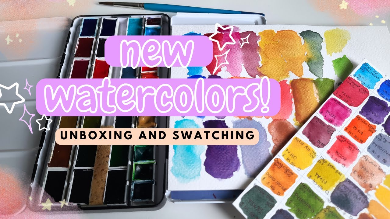 Upgrading my Watercolors! Roman Szmal Aquarius ★ Unboxing and swatching my new favorite watercolors