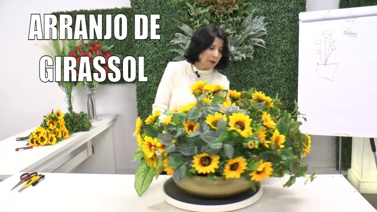 COMO FAZER UM LINDO ARRRANJO DE GIRASSOL