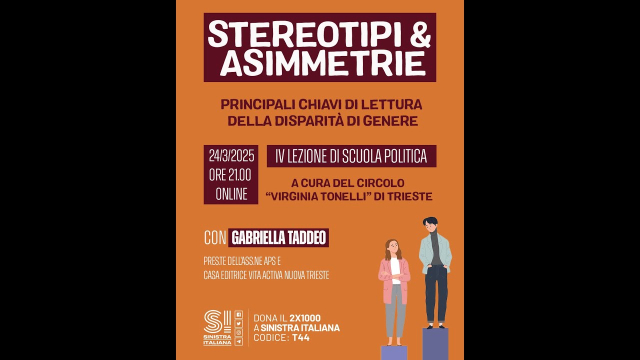 STEREOTIPI e ASIMMETRIE - Principali chiavi di lettura della disparit&agrave; di genere