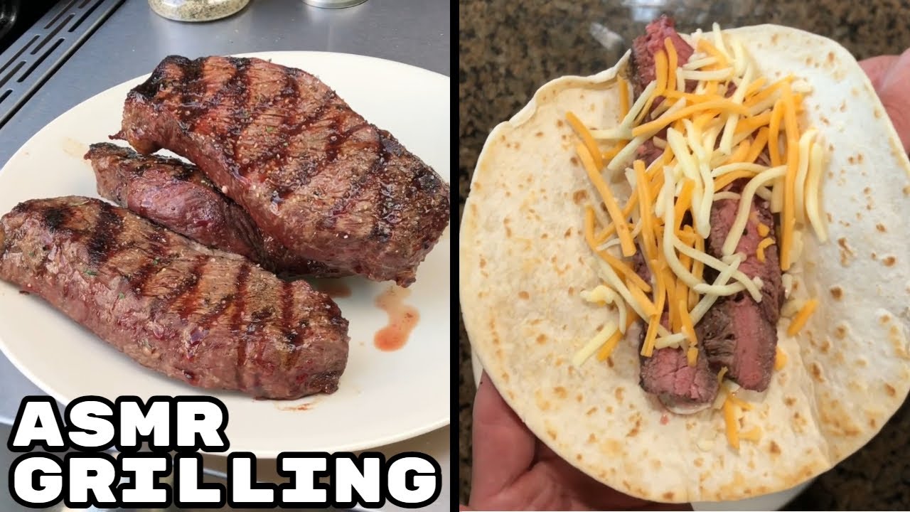 ASMR Cooking: Seared Sirloin Steak Fajitas On Warm Tortillas!