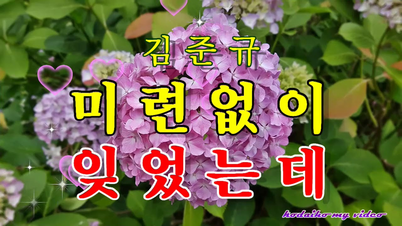 김준규  ☆  미련없이 잊었는데