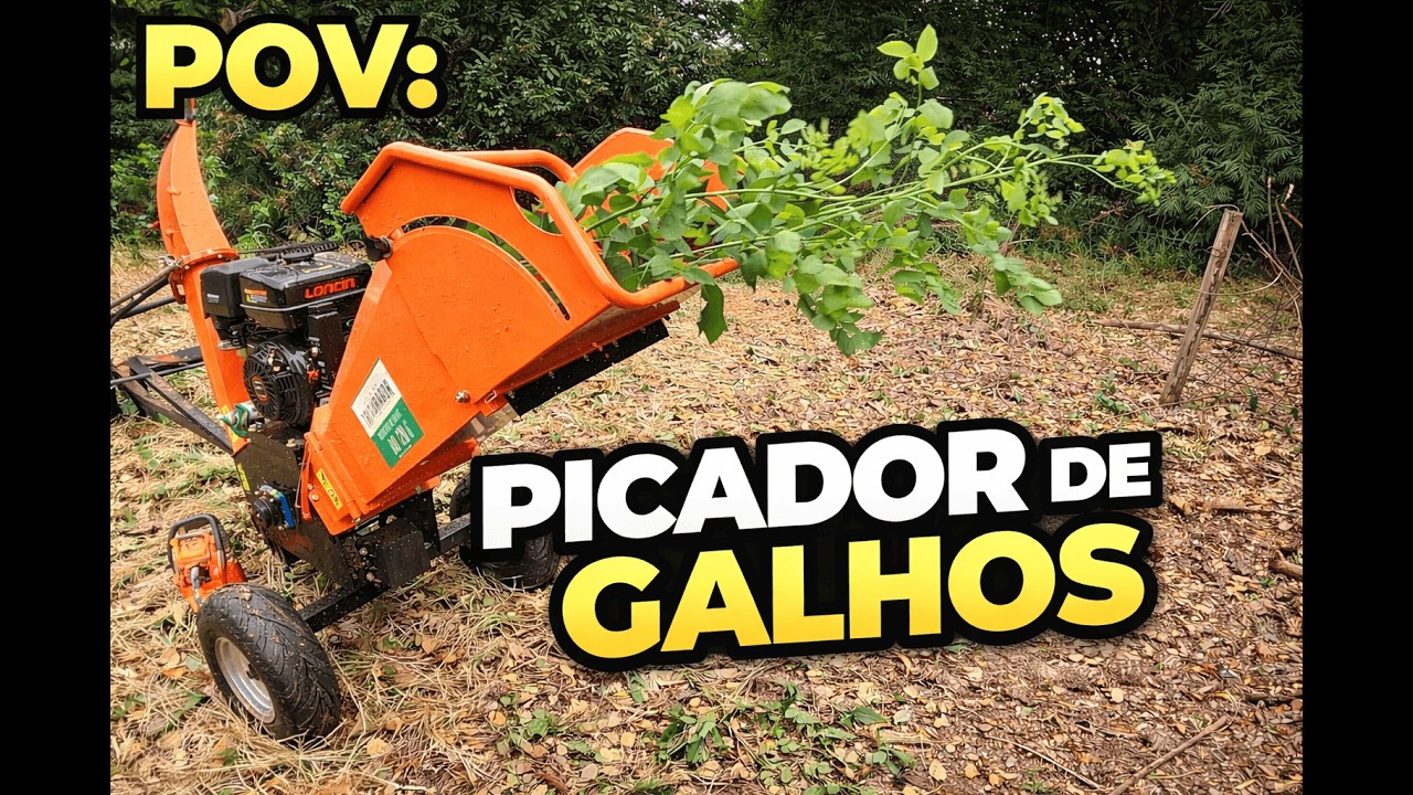 POV - Picador de Galhos em Ação | Limpeza de Terreno no Sítio