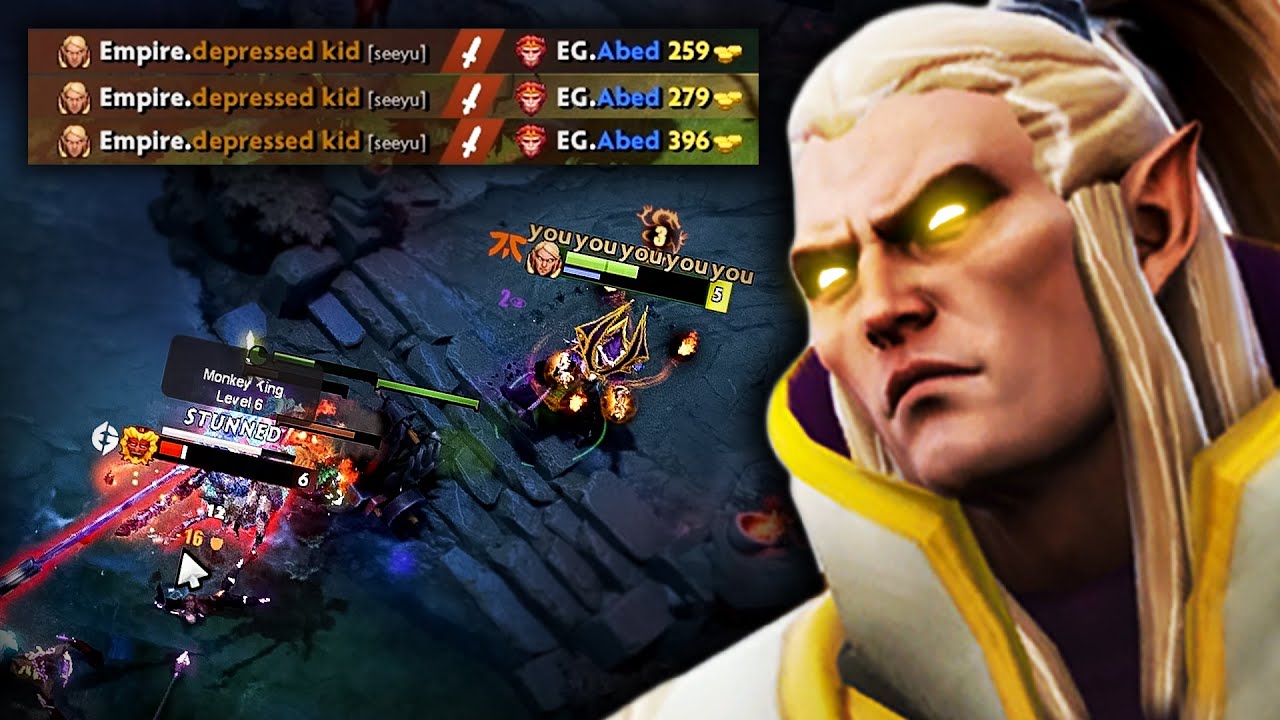 EPIC DEPRESSED KID INVOKER vs Abed MONKEY KING MID | Dota 2 Invoker