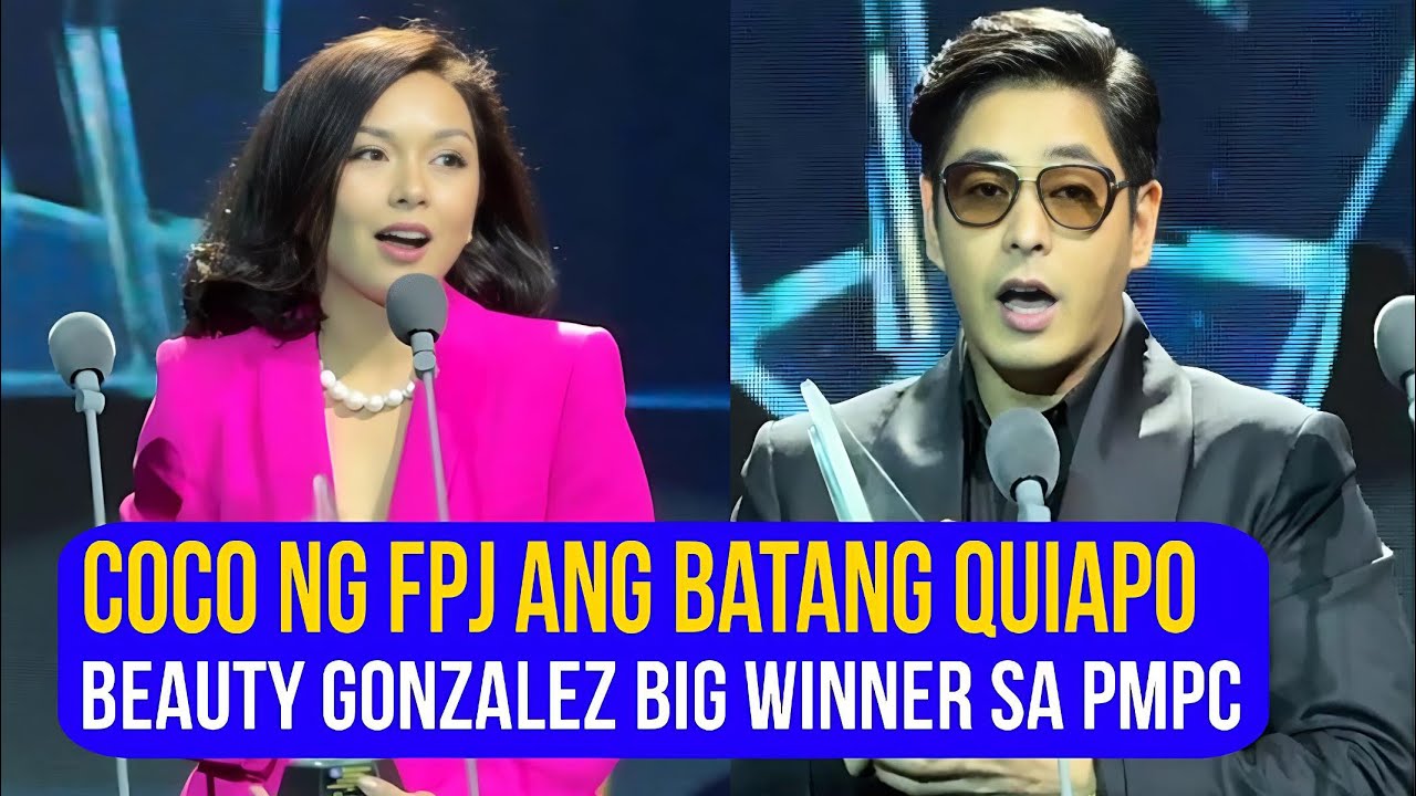 COCO MARTIN FPJ BATANG QUIAPO AT BEAUTY GONZALEZ BIG WINNER SA PMPC STAR AWARDS FOR TV