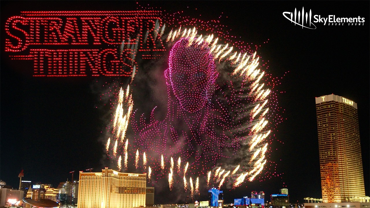 Stranger Things Drone Show (5,000 Drones, Full Show) | Sky Elements Drone Shows