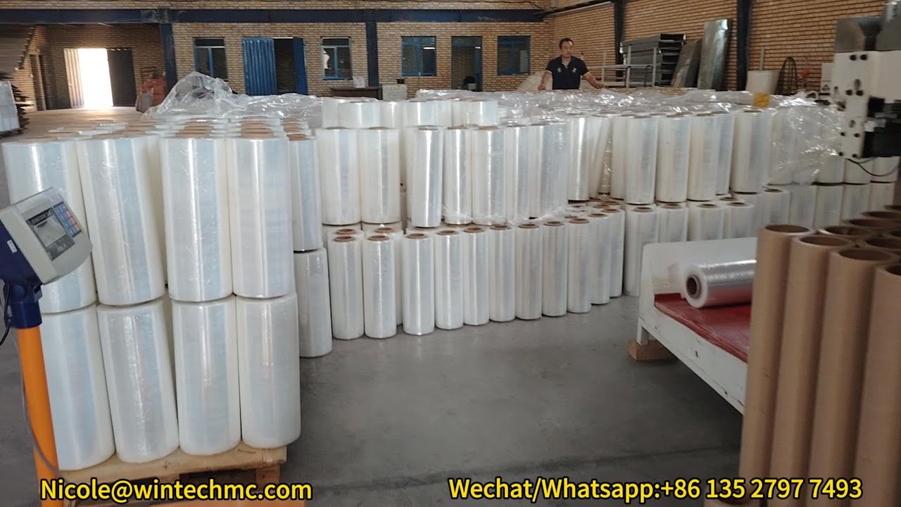 2M 5 Layers Industrial Grade PE Stretch Film Machine，Productive 3 50KG Roll PE Stretch Film Machine