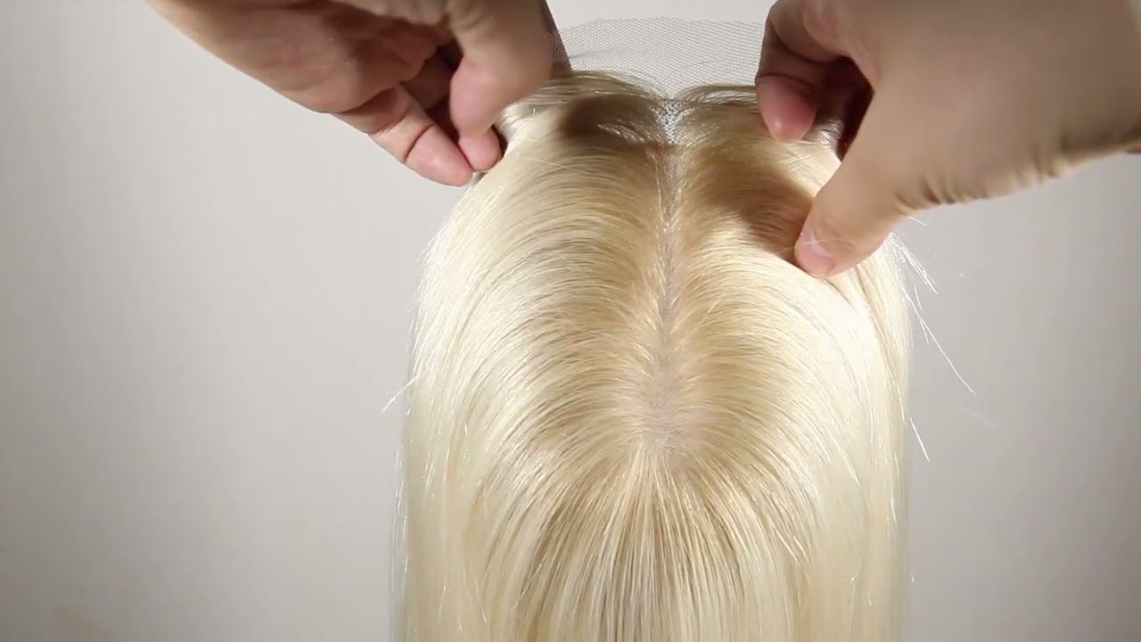 Women's Toupee --White Human Hair Topper For Thinning Hair (KN-016308-1) #toppers #whitehairtopper