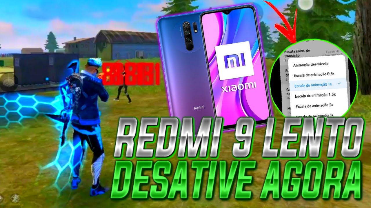 REDMI 9 TRAVANDO NO FREE FIRE🚀  DESATIVE ESSA FUN&Ccedil;&Atilde;O AGORA PRA SUBIR CAPA 100% ✔️