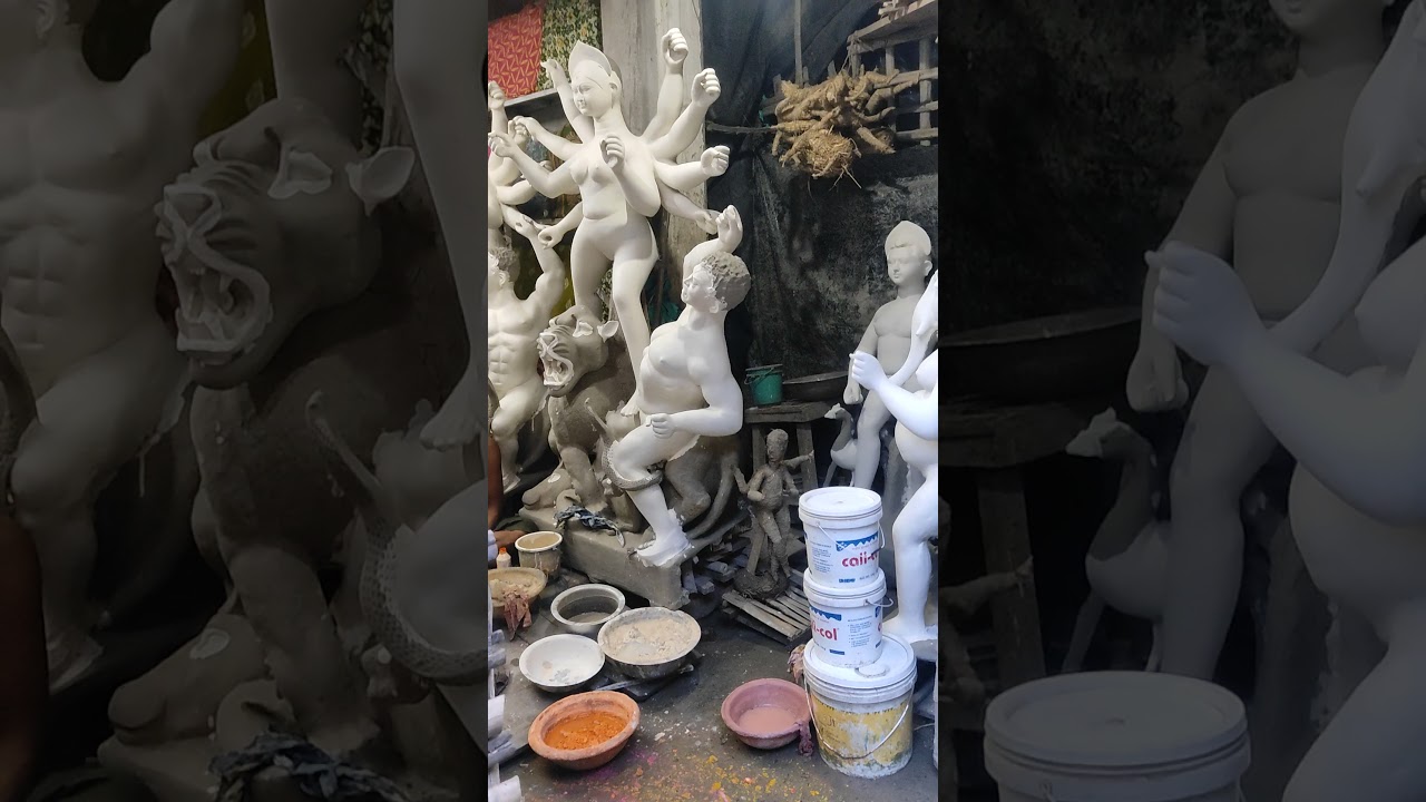 Kolkata kumartuli durga puja #shorts #art #kolkata #trending