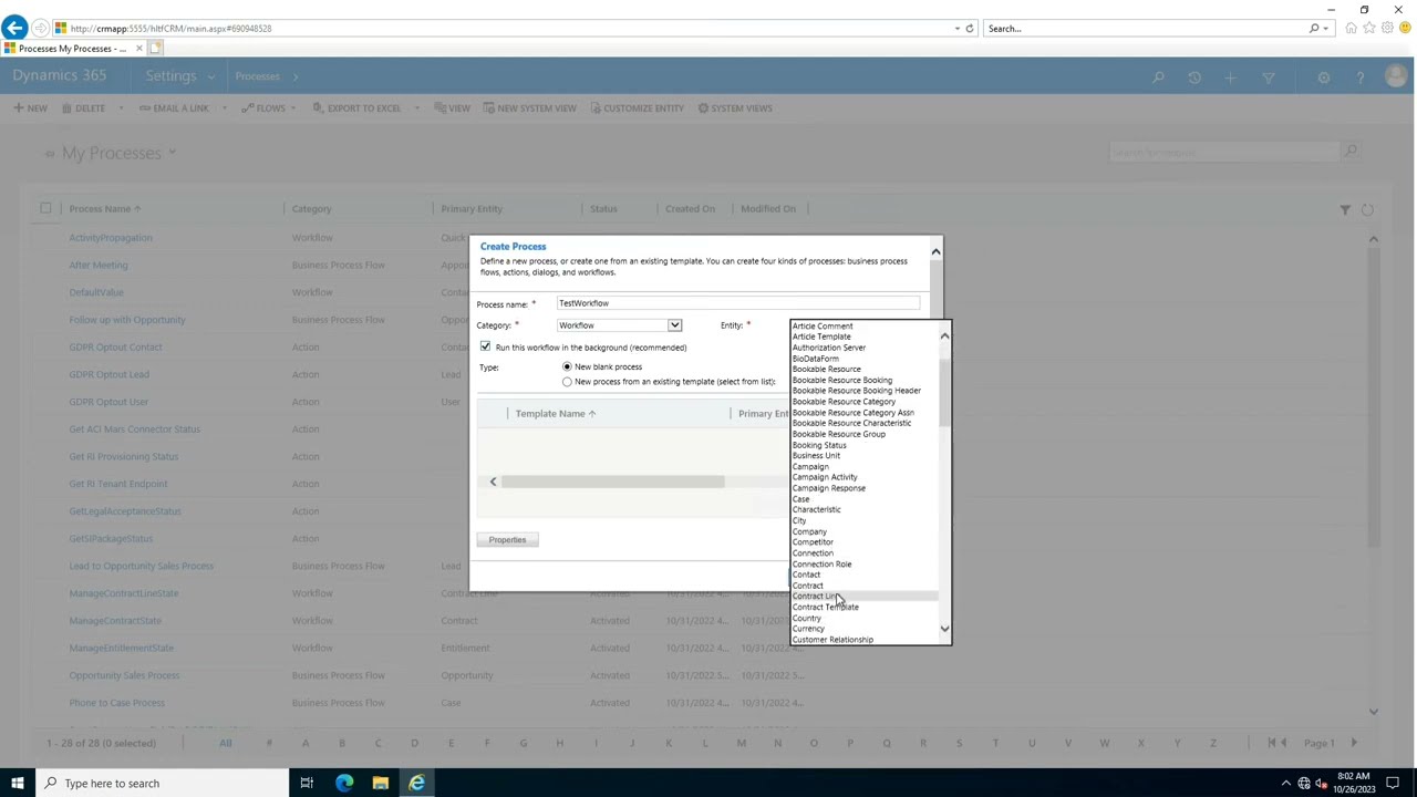Как создать рабочие процессы в Dynamics CRM