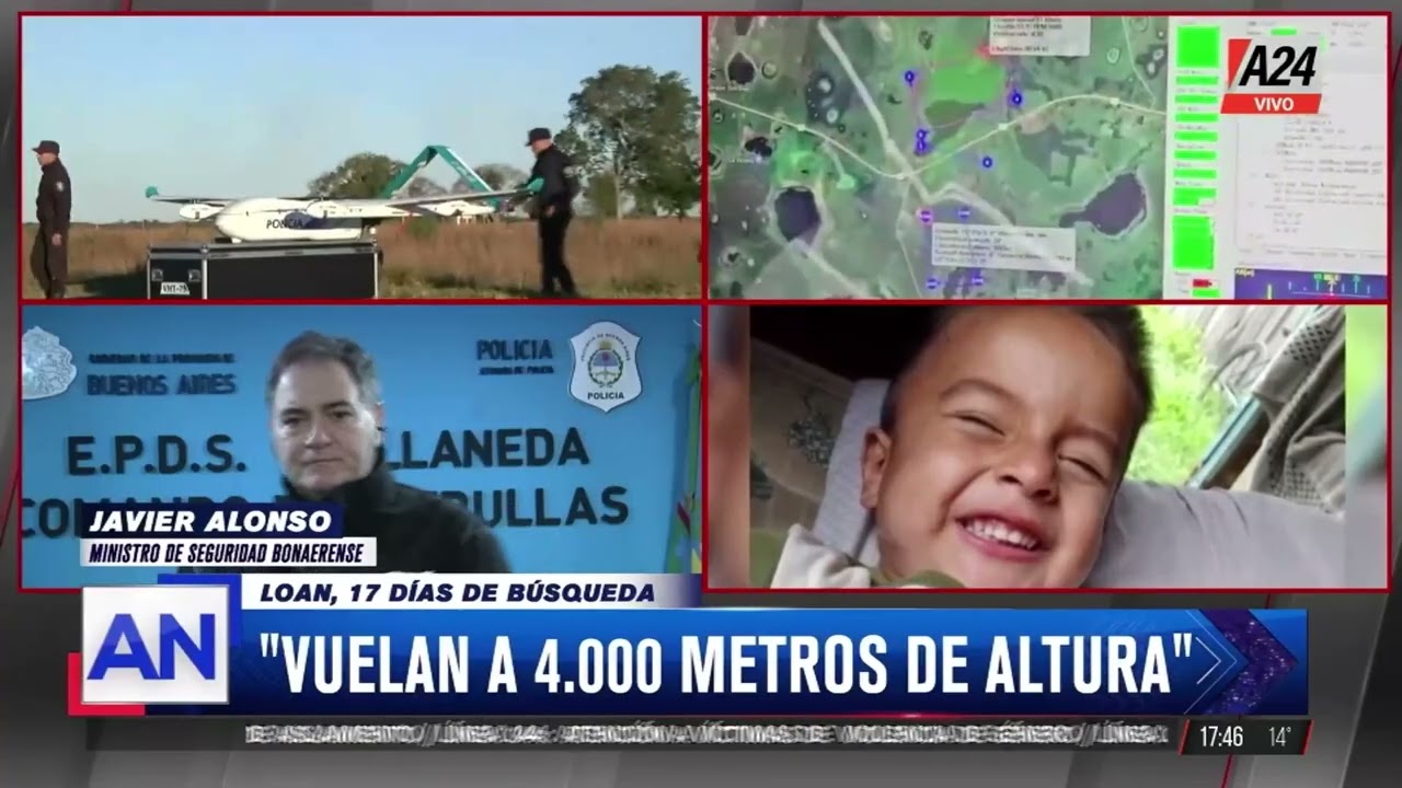 🚨 BÚSQUEDA LOAN: Así funcionan LOS DRONES que buscan al pequeño - Ministro de Seguridad Bonaerense