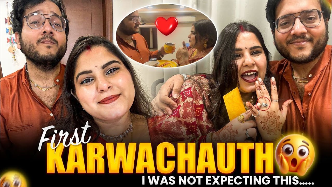 24 hours WITHOUT WATER 😱 कैसा रहा पहला #Karwachauth 🌝 FULL VLOG | Harshal & Kajal